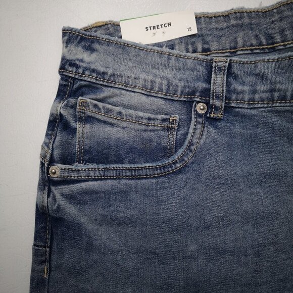 NWT Refuge Denim Rio Ladies Size 15 Mid Rise Push Up Light Wash Stretch Jeans - Picture 9 of 15